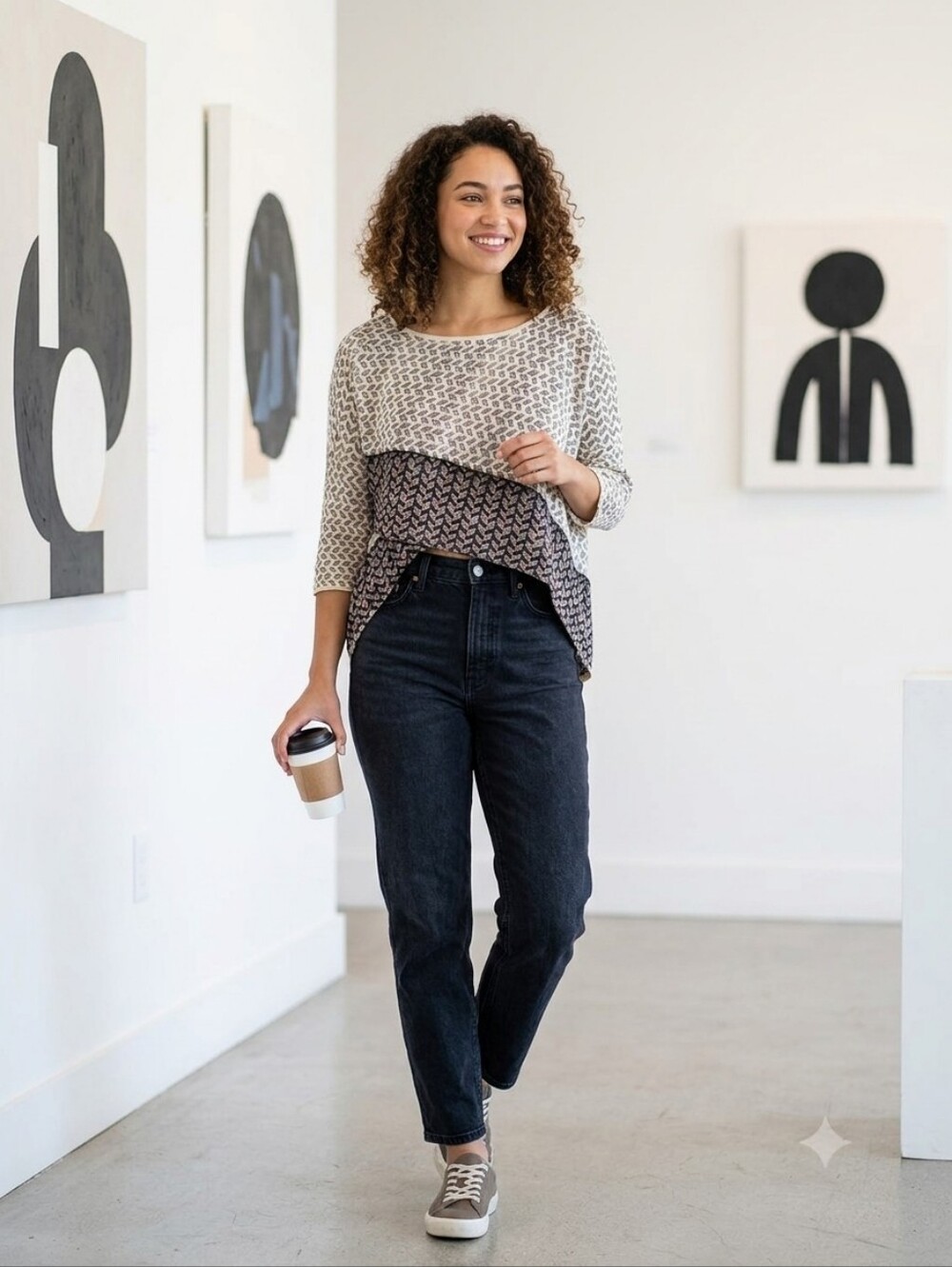 Anthropology Moth Cropped Crossed-Hem Lightweight Sweater Small Petite